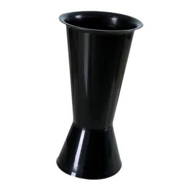 Imagem de Fxzqgnh Vaso Circular em Formato de Balde, Estilo Fazenda, Fácil de Limpar, Multiuso, Ideal para Decoração de Quarto, com Base Removível E Abertura de 22 Cm, Preto, Tamanho real