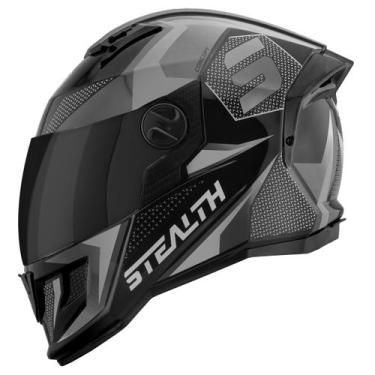 Imagem de Capacete Moto Fechado Pro Tork Stealth Concept Brilhante Viseira Fumê 