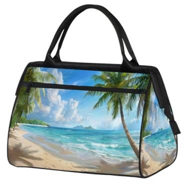 Imagem de Bolsa pequena para o fim de semana para mulheres, homens, flores, girassol, papoula, retrô, dobrável, bolsa de viagem, Cor: 27, 15.2*8.3*11.6 inch, Moderno