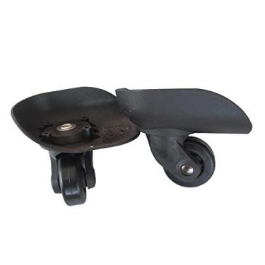 Imagem de Almencla 1 Par De Rodas Giratórias Para Mala De Viagem Rodas De Substituição Para Rodinhas De Rodízio, Flexível E Com Rolamento De Carga As Described, Preto