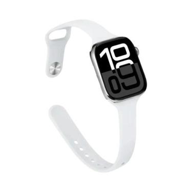 Imagem de Pulseira De Silicone Slim Para Apple Watch 45mm 44mm 40mm 41mm Bracele