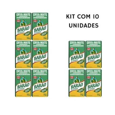 Imagem de Kit 10 Erva Mate Nativa Vácuo Chimarrão Barão de Cotegipe