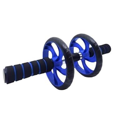 Imagem de Roda Abdominal Dupla + Tapete de Apoio – Azul rodinha abdominal Estabilidade Máxima para Treino de Core em Casa(1 Unidade)