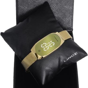 Imagem de Relogio Lince Feminino Digital Led Original Dourado
