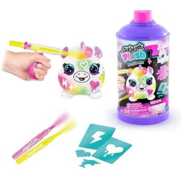 Imagem de Mini Pelúcia Surpresa Para Pintar Airbrush Neon - Fun F01661 - Fun Div