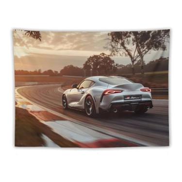 Imagem de HouLaiZhe Tapeçaria de carro Speed ​​sup Jdm pista de carro pendurar na parede quarto decoração de casa tapeçarias estética piquenique decoração de parede arte de parede para dormitório sala de estar