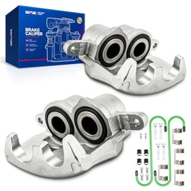 Imagem de KAX Conjunto de pinça de freio a disco dianteiro esquerdo e direito com suporte serve para Chevy Silverado 1500 2008–2018, Suburban 1500, Suburban Tahoe, para GMC Sierra 1500 2008–2018, Yukon, Yukon