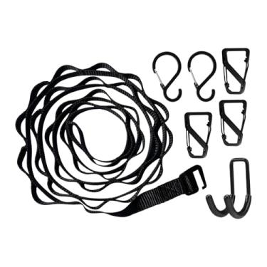 Imagem de Generic Suporte de equipamento para plataforma de árvore com ganchos removíveis, ideal para escalada e caminhadas, Preto