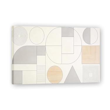 Imagem de Silent SpacesMinimalista Arte em tela: Serenidade Tons Neutros Grande Área em Branco para Decoração de Espaço Calmo Emoldurado 19 x 30 cm