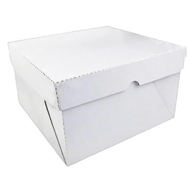 Imagem de 10 High Durability Cake Boxes 30.5x30.5x15cm - Sturdy Cardboard for Cakes & Tortes, Confectionery Packaging