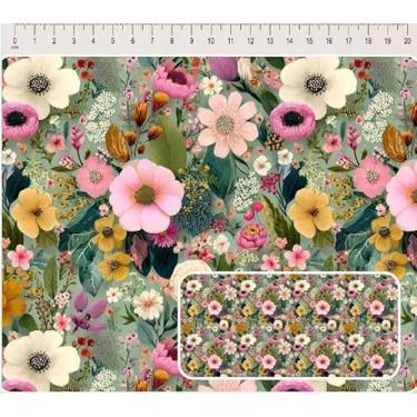 Imagem de Tecido Tricoline Digital Coleção Tea floral 50 x 150 cm
