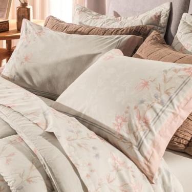 Imagem de Kit Colcha Queen + Jogo de Lençol Karsten, 10 Peças, 100% Algodão Percal, 200 Fios (Amber, Queen)