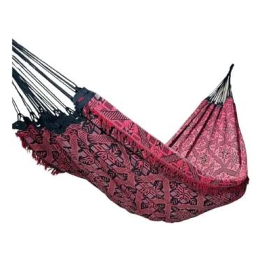 Imagem de Rede De Dormir Descanso Casal Indiana Com Detalhes Em Renda(Vermelho)