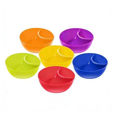 Imagem de Prato De Servir Para Chips E Dip, Recipiente Dividido Em Vários Compartimentos, Tigela Para Aperitivos E Snacks, Para Buffet Festa Piquenique Sala De Descanso E Noite De Cinema