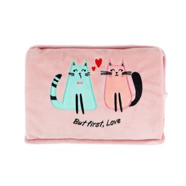 Imagem de Bolsa de Água Quente Elétrica Cats Love Cat Biggdesign, Rosa