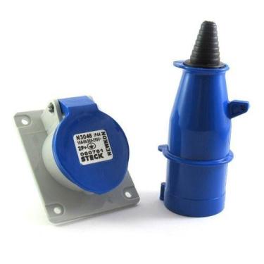 Imagem de Tomada Embutir 2p+t 16a + Plug 250v N3046/n3076 Steck