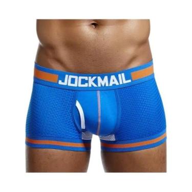 Imagem de Cuecas Boxer De Algodão Para Homens Com Pouch Em U, Roupa Íntima Sexy,