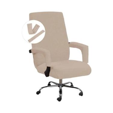 Imagem de Capa De Cadeira De Escritório Elástica Rotativa Tamanho M L Anti-sujei