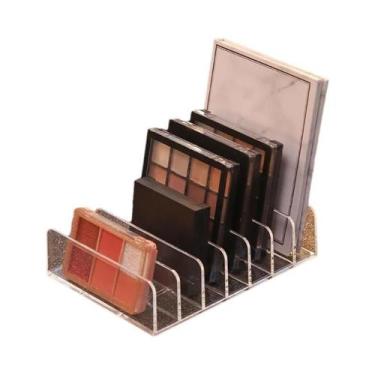 Imagem de Organizador De Maquiagem Transparente Com 7 Compartimentos Para Paleta
