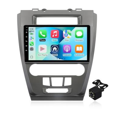Imagem de Rádio estéreo 2+64G Android 14 Double Din para Ford Fusion Mondeo Mustang 2009-2012 com rádio de tela sensível ao toque de 10,1 polegadas embutido sem fio Carplay/Android Auto/GPS/Bluetooth/FM/AUX-in