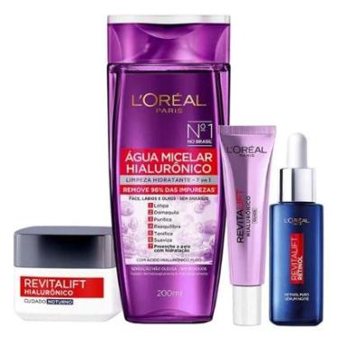 Imagem de L’Oréal Paris Kit – Água Micelar 200ml + Sérum Noturno Antirrugas Retinol 30ml + Creme Anti-Idade No-Unissex