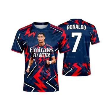Imagem de Camisa Masculina AI Ronaldo Nº. Camisa De Futebol 7 Impressão 3D Secag