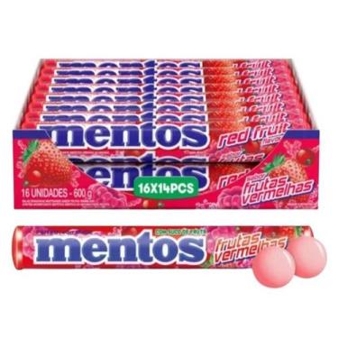 Imagem de Bala Mentos Sabor Frutas Vermelhas Display 16x37,5g
