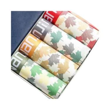 Imagem de Shorts Boxer De Algodão Masculinos 4 Peças, Roupa Íntima Sexy, Cuecas 