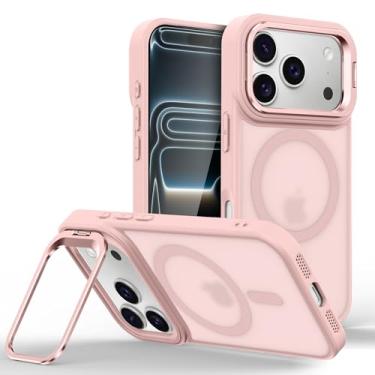 Imagem de Capinha Capa Case tecnológica Premium Para iPhone 17 Pro de 6,3 Polegadas - Anti impacto e proteção para câmeras com suporte retrátil e acabamento Micro-Mate Fosco (ROSA MICRO-MATE)
