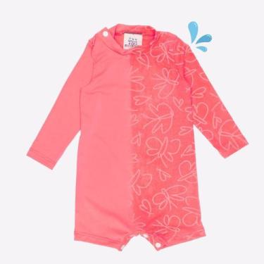 Imagem de Macaquinho Proteção Solar Uv Bebê Estampa Aparece Ao Molhar - Malha Sp