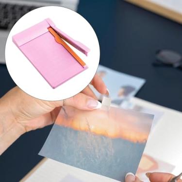 Imagem de UGPLM Cortador de Papel para Scrapbooking, Guilhotina Portátil, Cortador de Papel para Imagens, Estúdio, Corte, Confecção de Cartões, Cartolina, Rosa