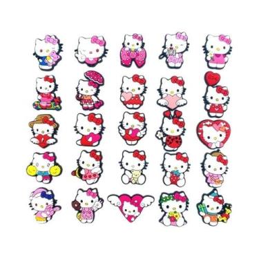 Imagem de Charms De Sapato Hello Kitty 25 Peças Acessórios De Plástico DIY Para 