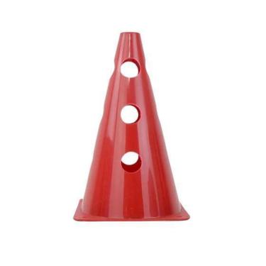 Imagem de Cone De Marcaçao Poker C/ 12 Furos Para Treinamento - Vermelho-Unissex