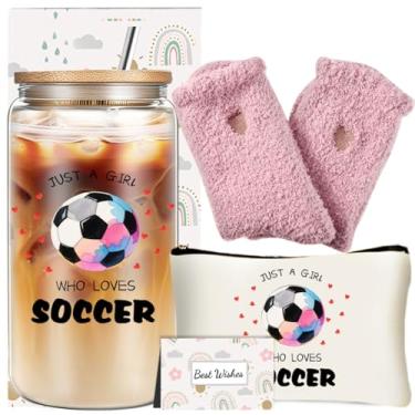 Imagem de Presentes para amantes de futebol para mulheres, presente de equipe para treinadores, amantes de futebol, acessórios esportivos, presentes de aniversário de Natal para mães, amigas, melhores amigas