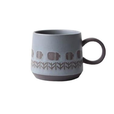 Imagem de Xícaras de café Caneca de café cerâmica vintage simples para restaurantes, cafés e escritórios da manhã com aveia