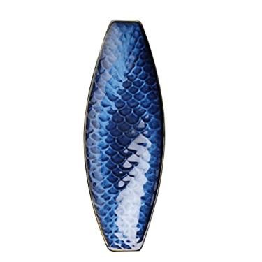 Imagem de Prato de sushi de cerâmica japonesa Prato em forma de barco Prato de sobremesa Sushi Geta Travessa de servir Pratos para cozinha em casa Restaurante