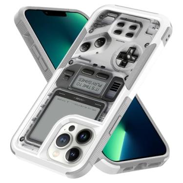 Imagem de Candykisscase Capa para iPhone 13 Pro Max, padrão gamer, absorção de choque, PC rígido e capa protetora de camada dupla híbrida de silicone interno para iPhone 13 Pro Max (console de videogame)