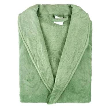 Imagem de Roupão Microfibra Gola Texturizada Cidreira Tam Gg