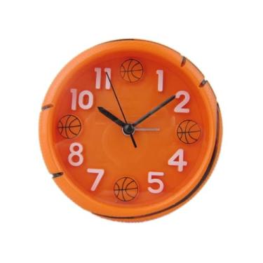 Imagem de x3anggyt5 Despertador para quarto basquetebol forma futebol esporte moda criativo despertador 3D estéreo digital relógio de mesa (laranja)