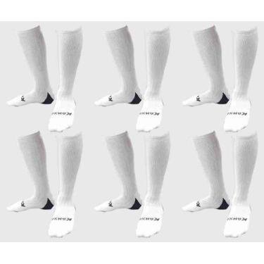 Imagem de KIT 6 Meião de Futebol Kanxa Poliesportivo 3/4, Branco