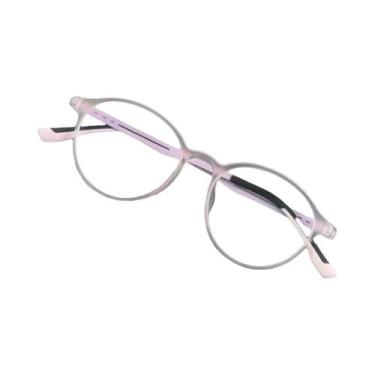 Imagem de Armação De Óculos De Grau Redonda Retrô Ultraleve Em Liga De Titânio T