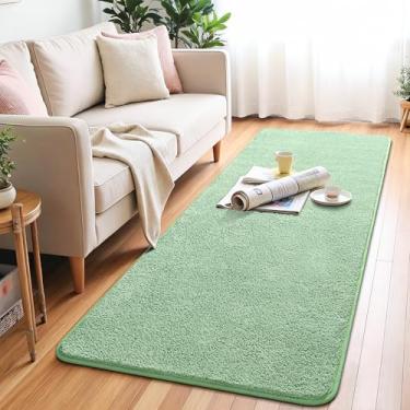 Imagem de Chicrug Tapetes minimalistas laváveis de 5 x 15 cm para quarto, corredor, tapete moderno de espuma viscoelástica macia para berçário infantil, tapete de entrada de corredor interno de camada baixa