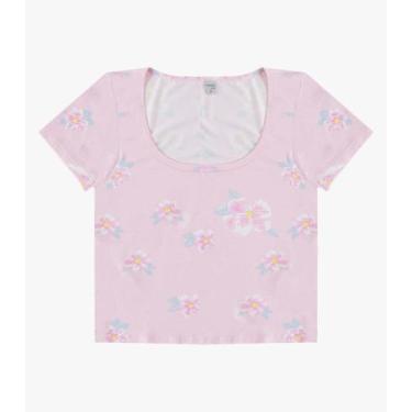 Imagem de Blusa Feminina em Malha Visco Infinita Cor Rosa, P, Rosa