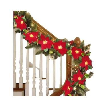 Imagem de Guirlanda De Natal Com Folhas De Azevinho E Frutas Vermelhas, 10-20 LE