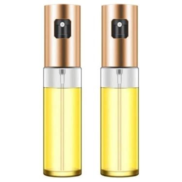 Imagem de Kit 2 Borrifadores Spray para Azeite Óleo e Vinagre Multiuso Pulverizador Galheteiro 100 ml Design Premium Econômico Saudável e Prático para Cozinha (Rose)
