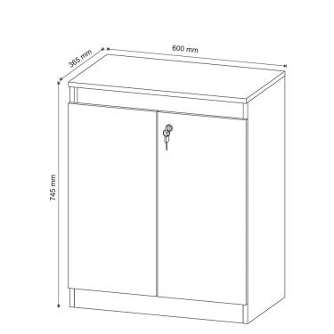 Imagem de Balcão com Chave para Escritório Home Office ME4149 Nogal - Gran Belo