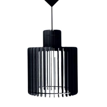 Imagem de Luminária Teto Tipo Pendente Drink Mdf Completa - Preta