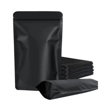 Imagem de 100 Sacos Zip Lock Dupla Face Herméticos De Alumínio E Plástico Seláve