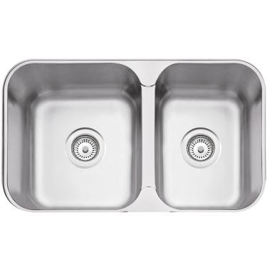 Imagem de Cuba Dupla Tramontina Isis 2c 34-28 Bs Perfecta Inox Acetinado 69x40 Cm 94062102