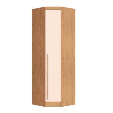 Imagem de Guarda Roupa de Canto Oblíquo Modulado 1 Porta Cedro e Blush Line Infi